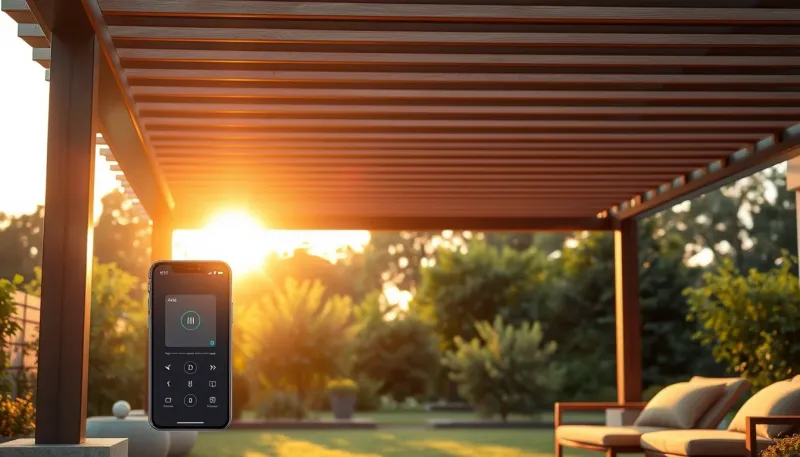 Domotique : contrôlez votre pergola bioclimatique depuis votre smartphone